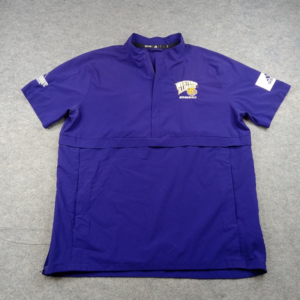 Western Illinois Leathernecks Jacket Mens Large Purple NCAA Baseball Adidas